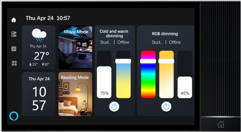 [NEXSC-B-8] شاشة تحكم لمس 8  بوصة – بوابة Zigbee/BLE مع موسيقى خلفية وAlexa