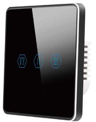 [NEXSW-TB-C-Z] مفتاح حائط ذكي Zigbee للستائر 16  أمبير – زجاج أسود