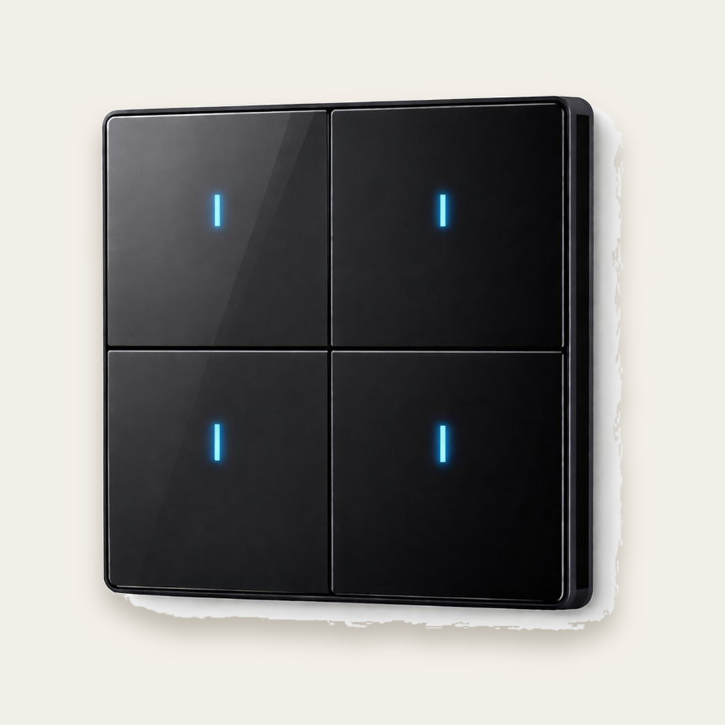 [NEXSW-TB-4SC-Z] مفتاح مشاهد ذكي Zigbee رباعي – 12  مشهد بالبطارية