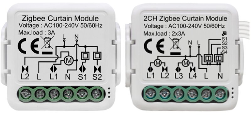 [NEXRE-2C-Z] Zigbee Curtain Switch Module – 2 Channels