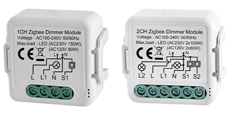 [NEXRE-2D-Z] Zigbee Mini Dimmer Module – 2 Channels