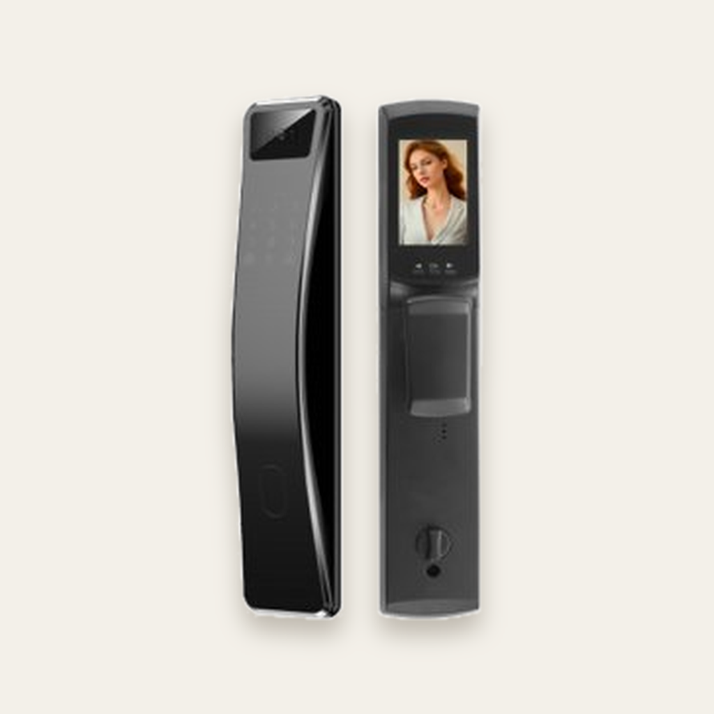 [NEXLK-F1-W] Smart Door Lock with Face ID – Fingerprint, Card, Password, Key & App