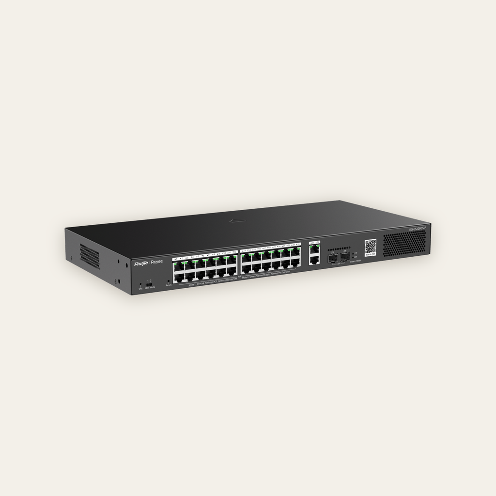 [RG-ES228GS-P] سويتش شبكة 24  منفذ PoE+ — Reyee