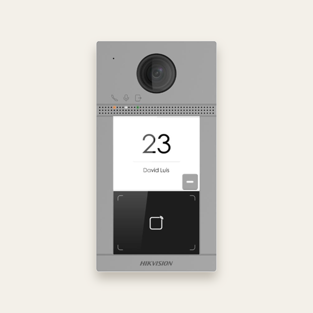 [DS-KV8113-WME1(C)] وحدة باب إنتركوم فيديو IP بكاميرا 2  ميجابكسل وقارئ بطاقات