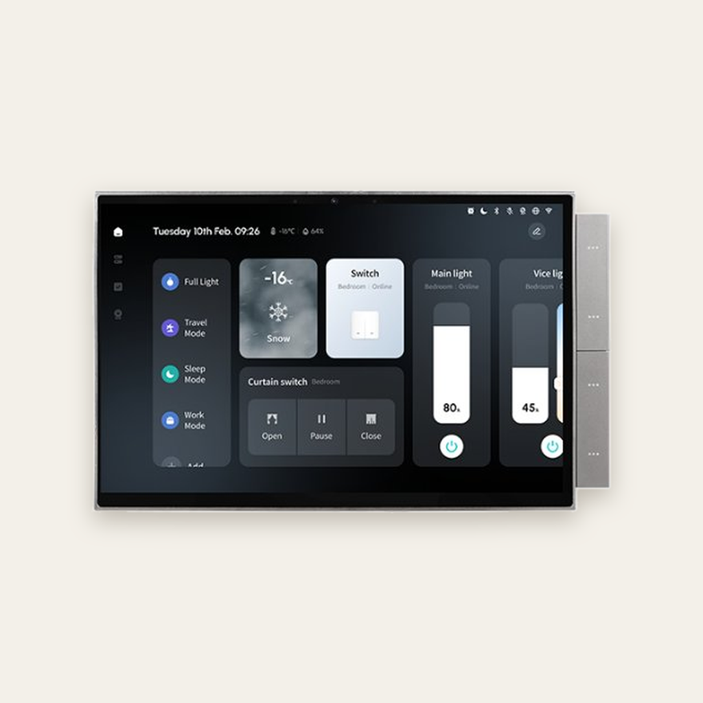 [NEXSC-B-10] شاشة تحكم لمس 10.1  بوصة – بوابة Zigbee ومركز موسيقى وإنتركم